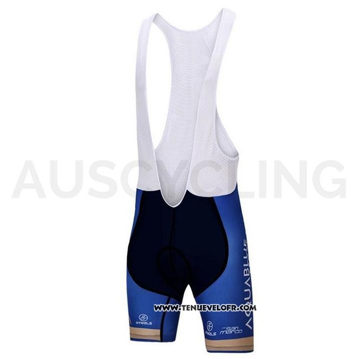 2018 Maillot Ciclismo Aqua Bleue Sport Bleu Manches Courtes et Cuissard